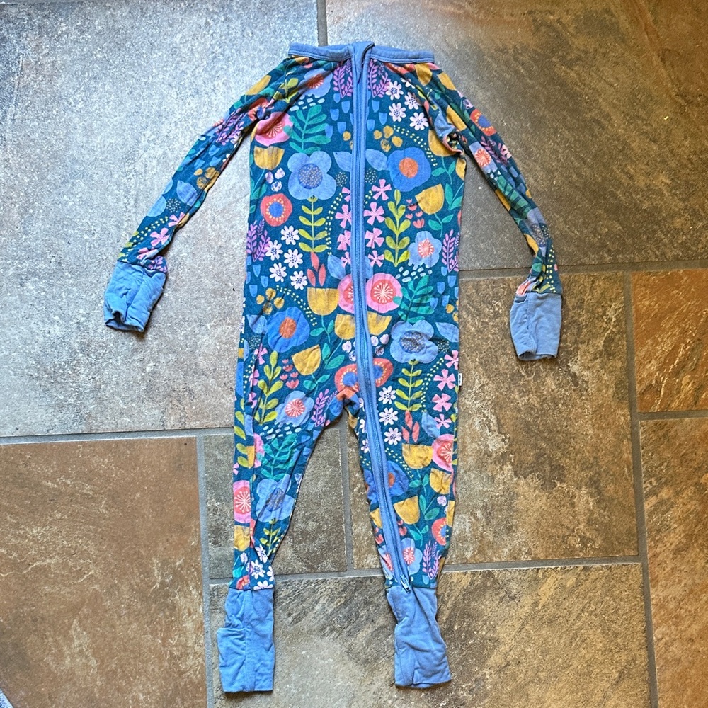 Little Sleepies Pajamas - size 12-18 months in folk floral print